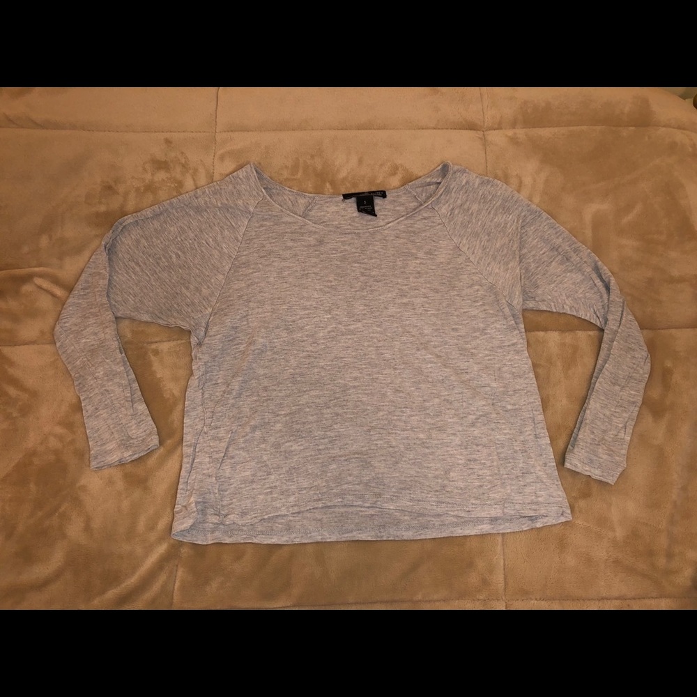 Basic Grey Long Sleeved Shirt Size Small